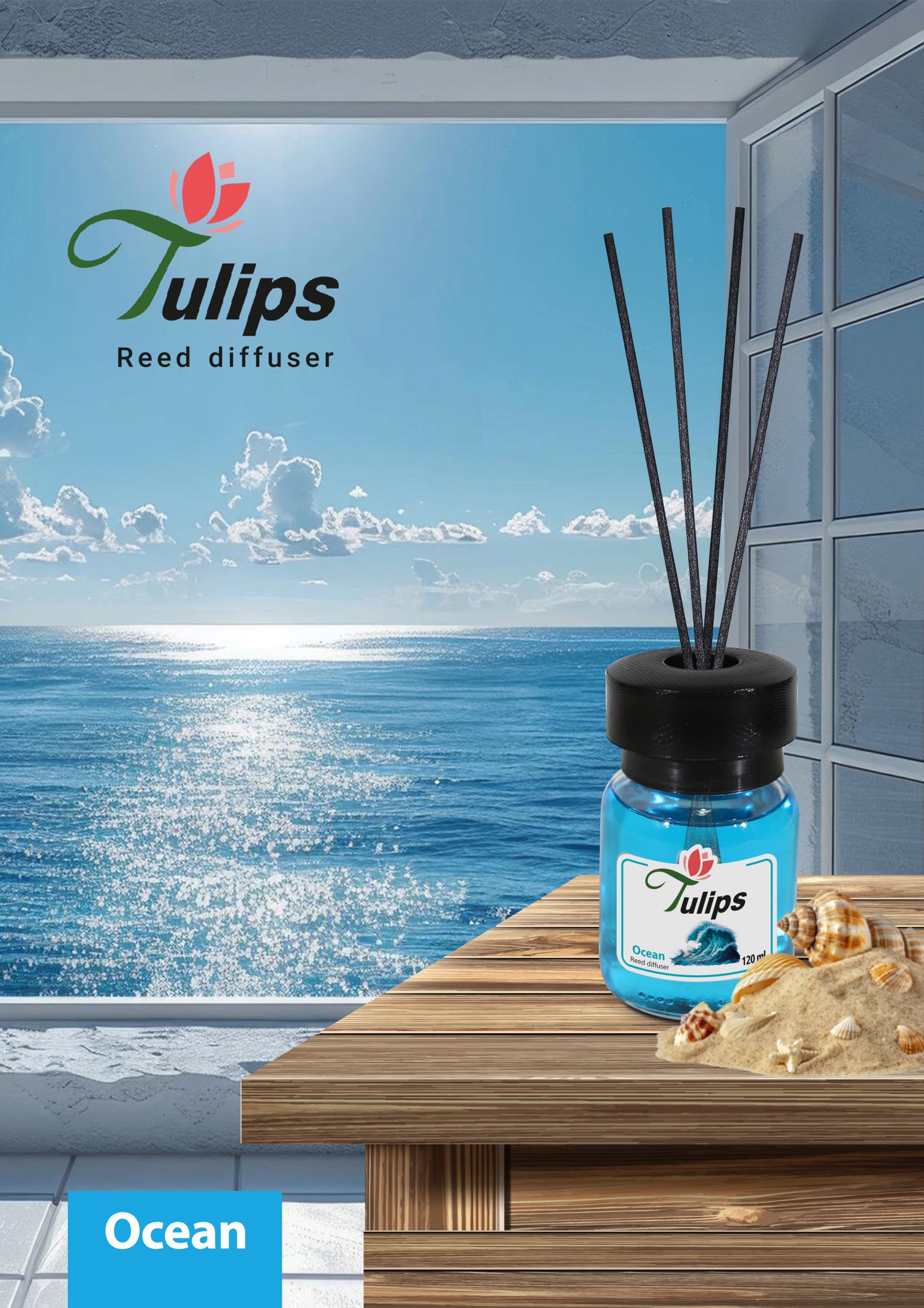 خوشبوکننده هوا رایحه اقیانوسی 120 میلی‌لیتر - تولیپس
