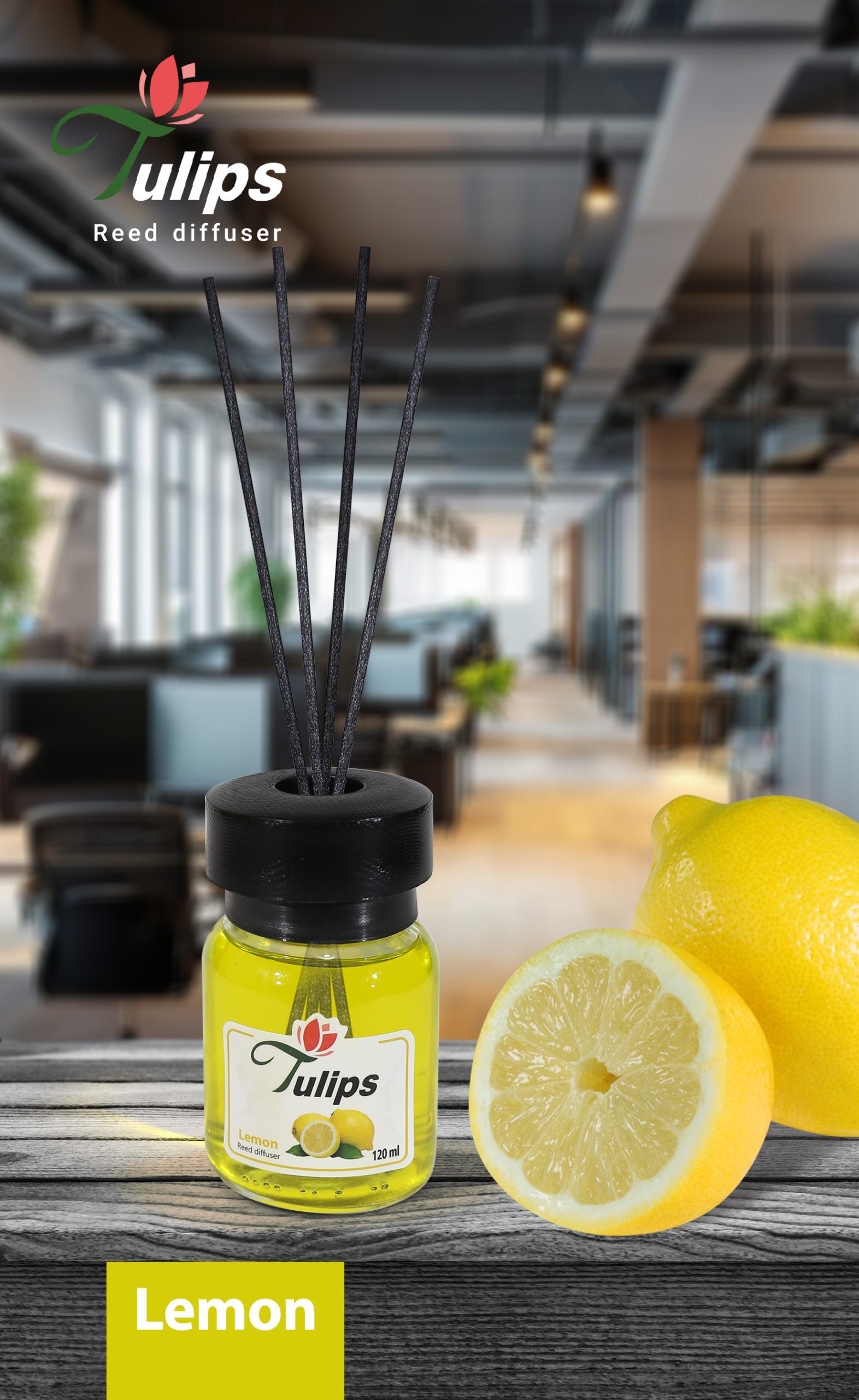 خوشبوکننده هوا رایحه لیمو 120 میلی‌لیتر - تولیپس